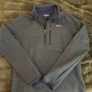 Patagonia Navy and Gray Fleece Jacket